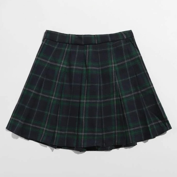 SHEIN Tartan Pleated Skirt - Picture 1 of 3